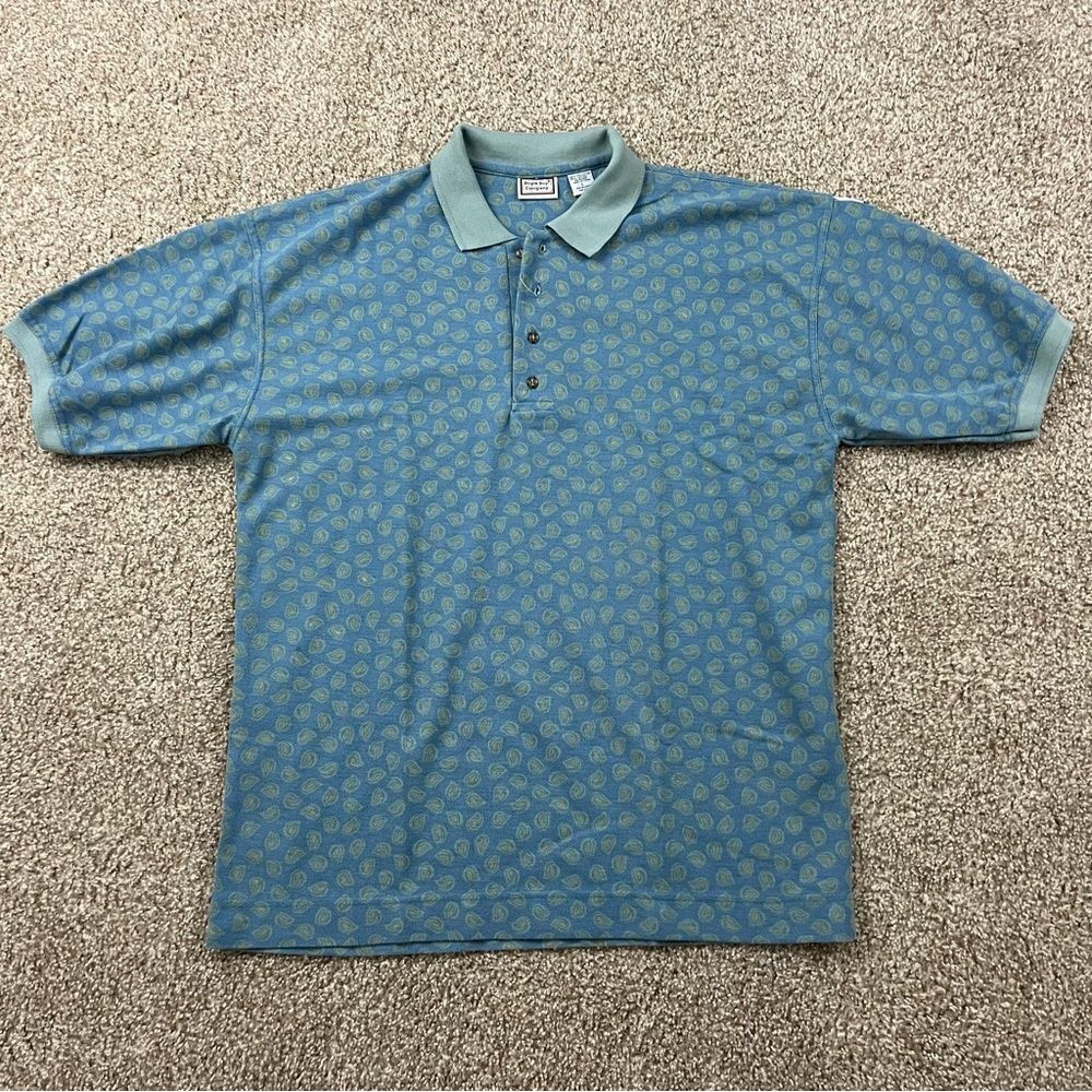 NWT Vintage Bugle Boy Paisley Golf Polo men's L